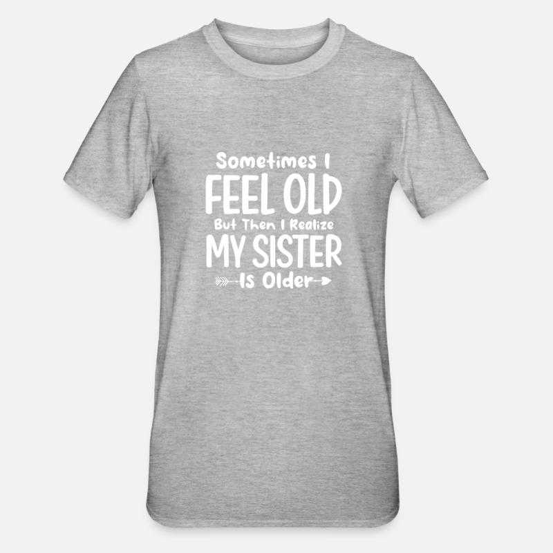 Große Schwester - Unisex Polycotton T-Shirt - Grau meliert