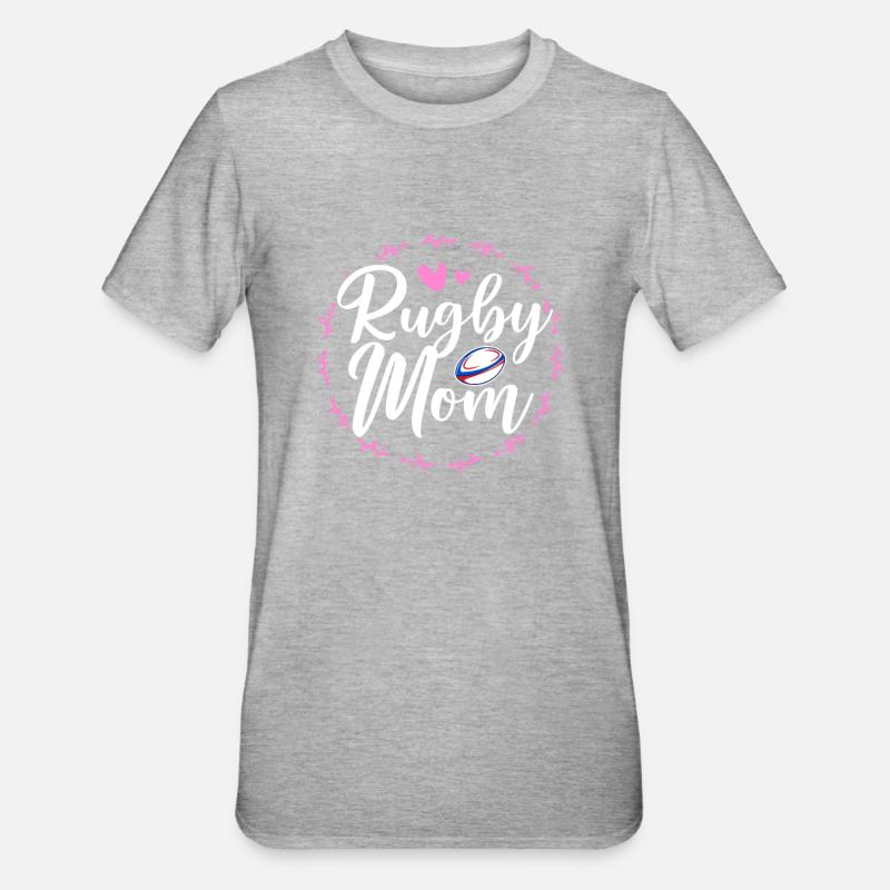 Rugby Mutter - Unisex Polycotton T-Shirt - Grau meliert