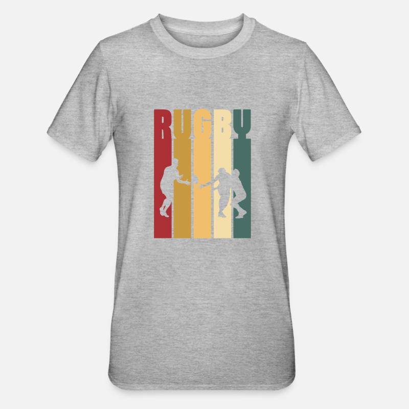 Rugby - T-shirt polycoton Unisexe - gris chiné
