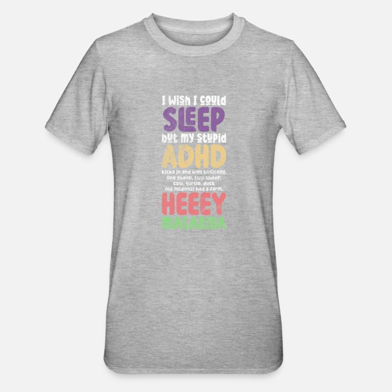 ADHS - Unisex Polycotton T-Shirt - Grau meliert