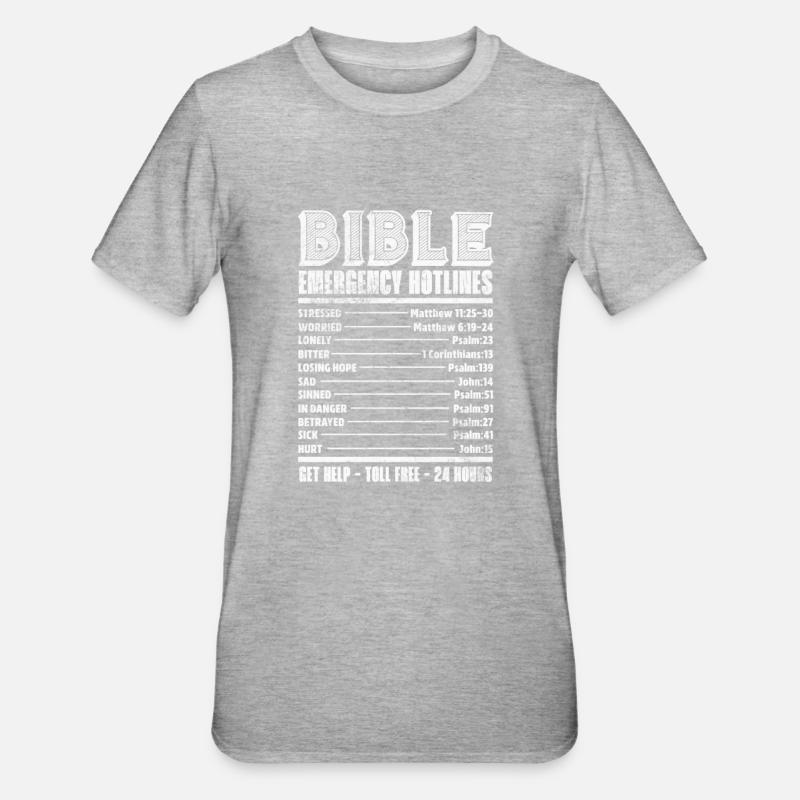 Bible - T-shirt polycoton Unisexe - gris chiné