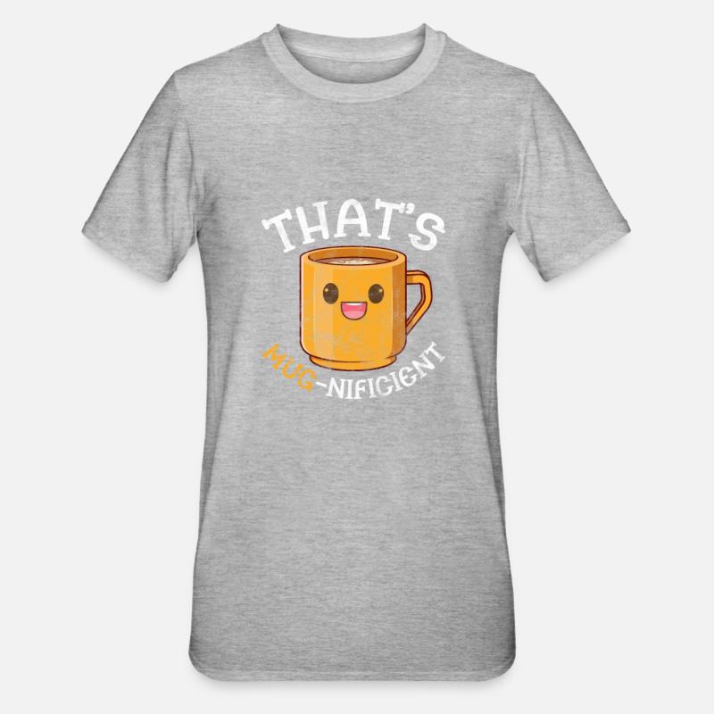 Café - T-shirt polycoton Unisexe - gris chiné