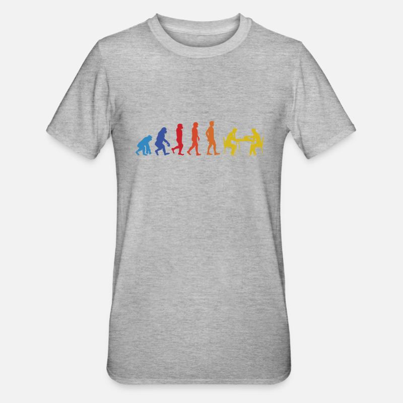 Échiquier d’échecs Checkmate Joueur d’échecs - T-shirt polycoton Unisexe - gris chiné