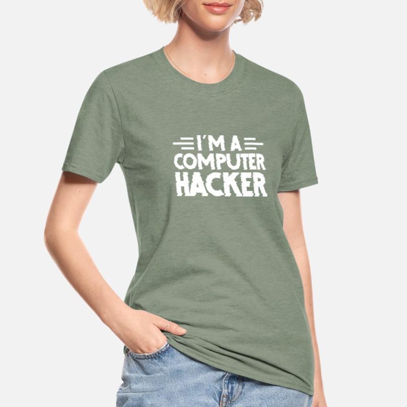 Hacker Coder Computer Hacking Cadeau T-shirt polycoton Unisexe