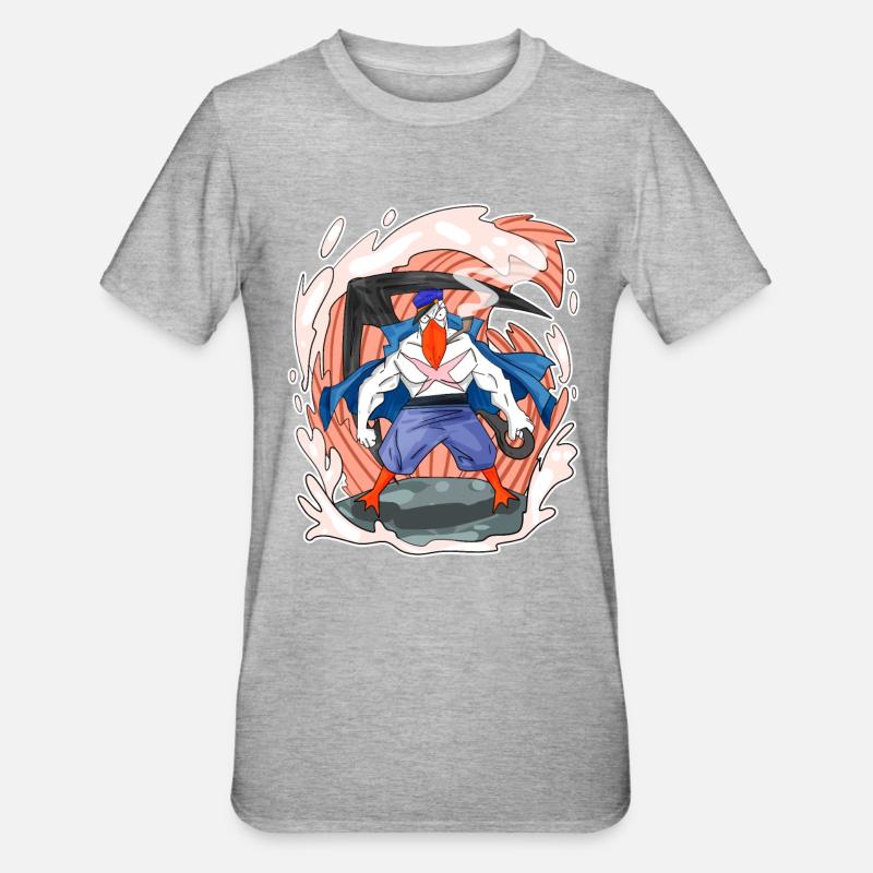Möwe - Unisex Polycotton T-Shirt - Grau meliert