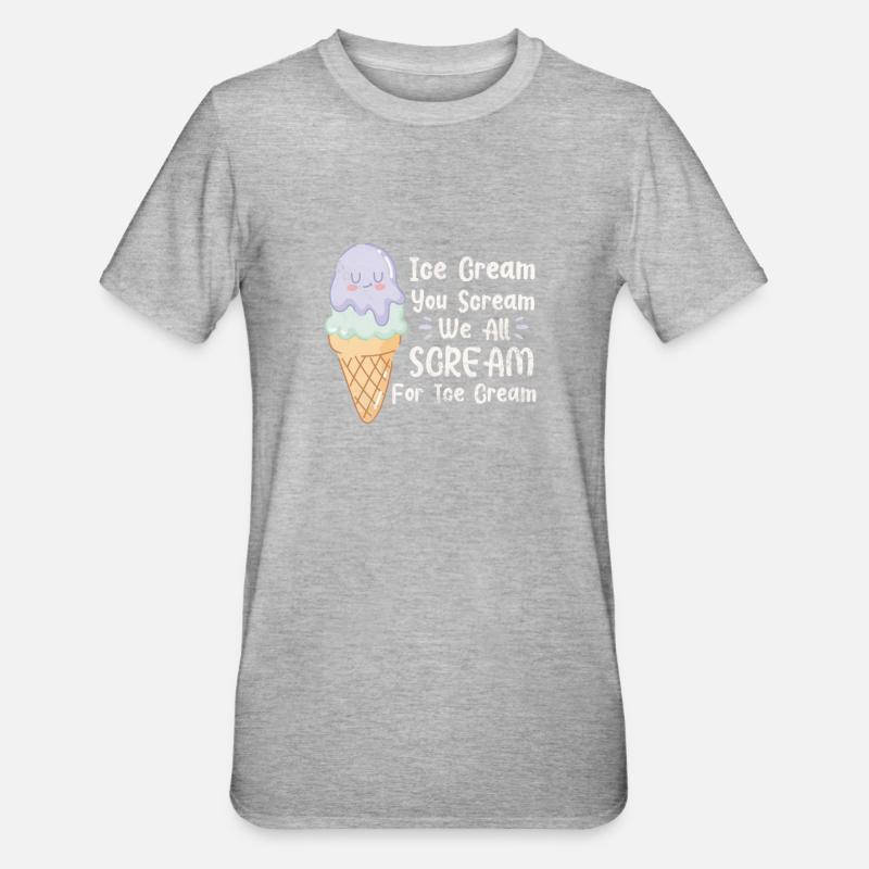 Glace - T-shirt polycoton Unisexe - gris chiné