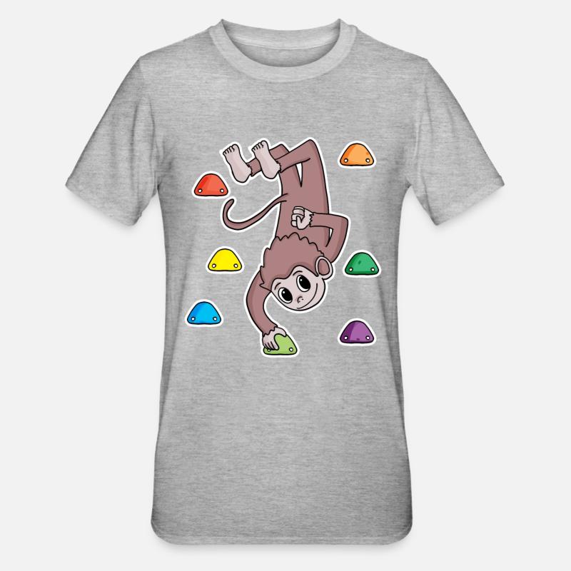 Singe Escalade Escalade - T-shirt polycoton Unisexe - gris chiné