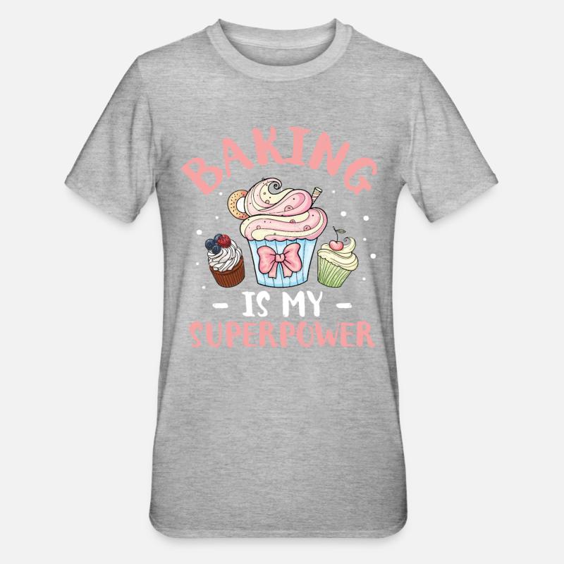 Cupcake - Unisex Polycotton T-Shirt - heather grey