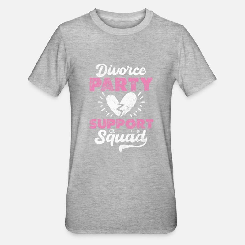 Scheidung - Unisex Polycotton T-Shirt - Grau meliert