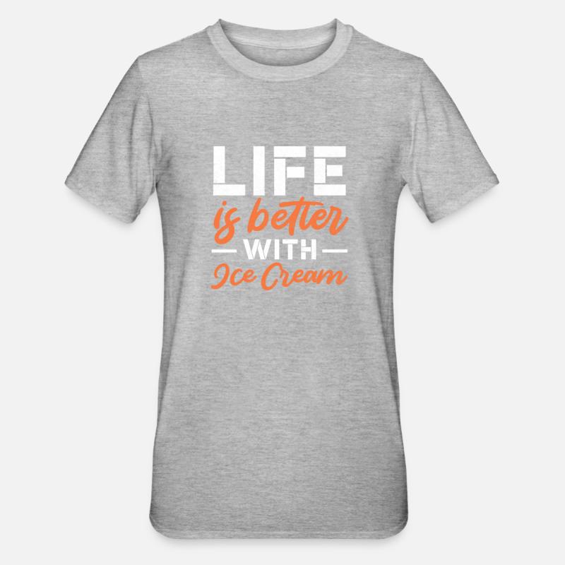 Glace - T-shirt polycoton Unisexe - gris chiné