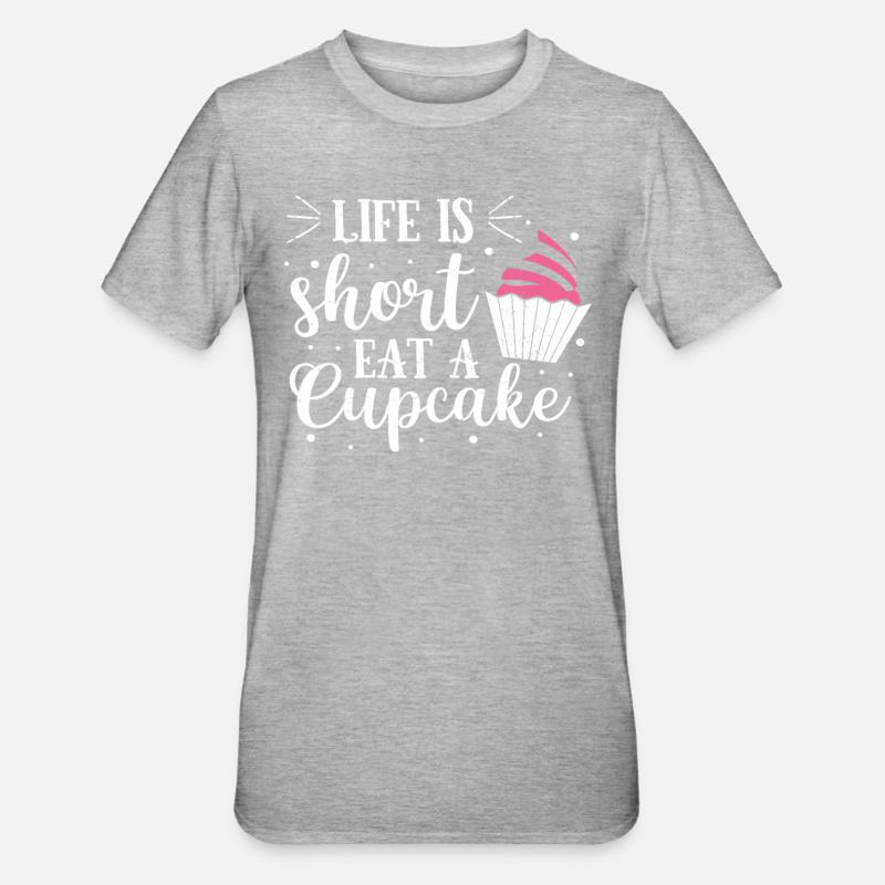 Cupcake - Unisex Polycotton T-Shirt - heather grey