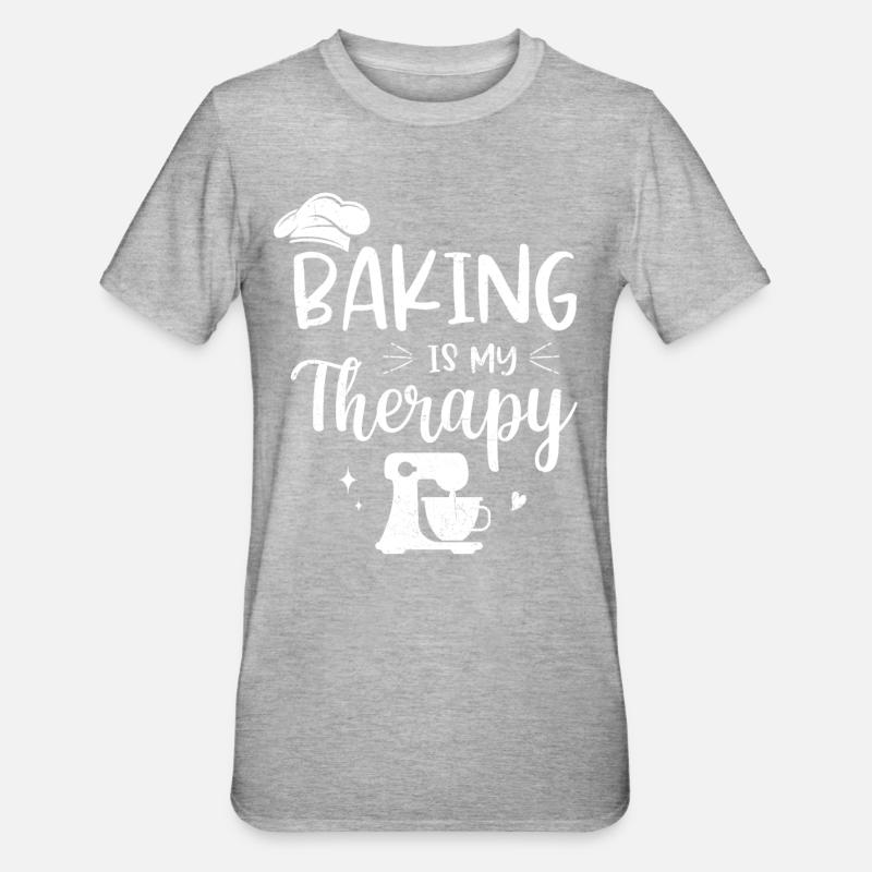 Bäcker - Unisex Polycotton T-Shirt - Grau meliert