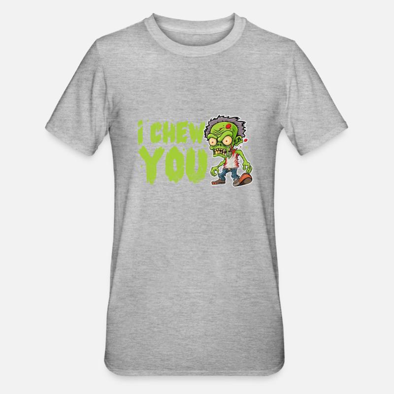 Zombie - Unisex Polycotton T-Shirt - heather grey