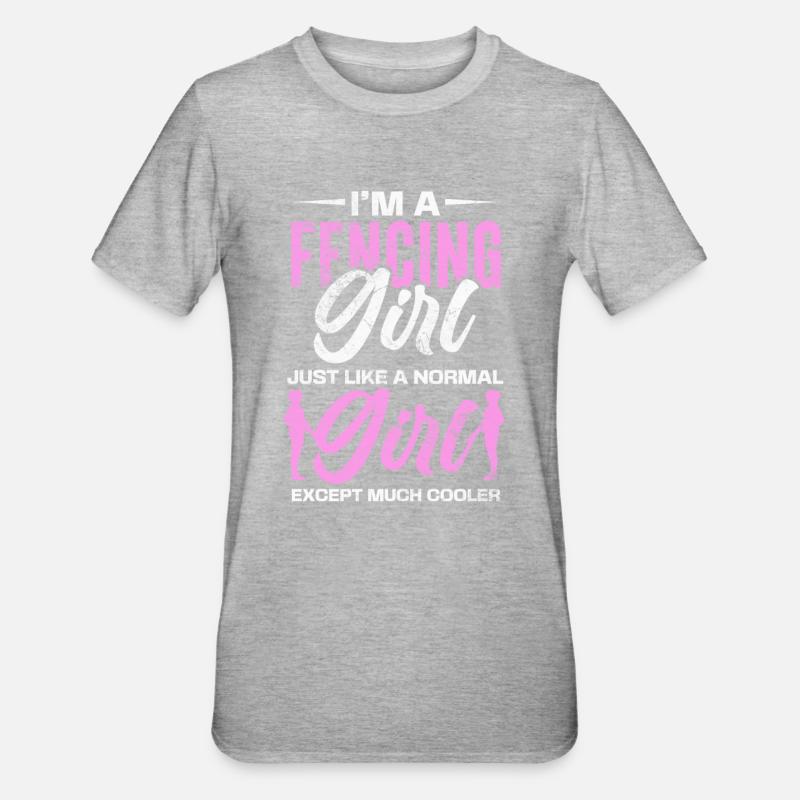 Fechten - Unisex Polycotton T-Shirt - Grau meliert