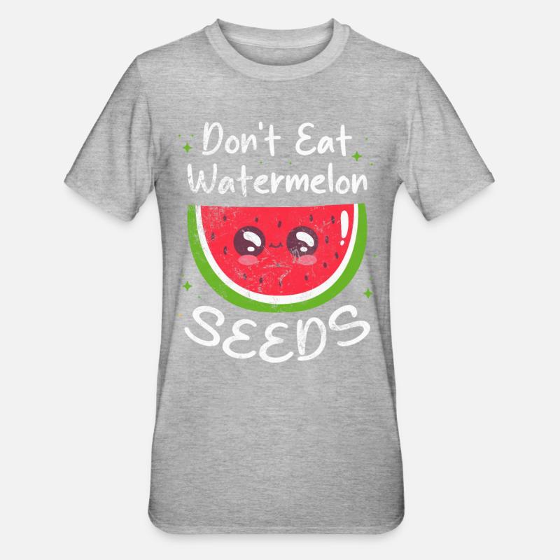 Pastèque - T-shirt polycoton Unisexe - gris chiné