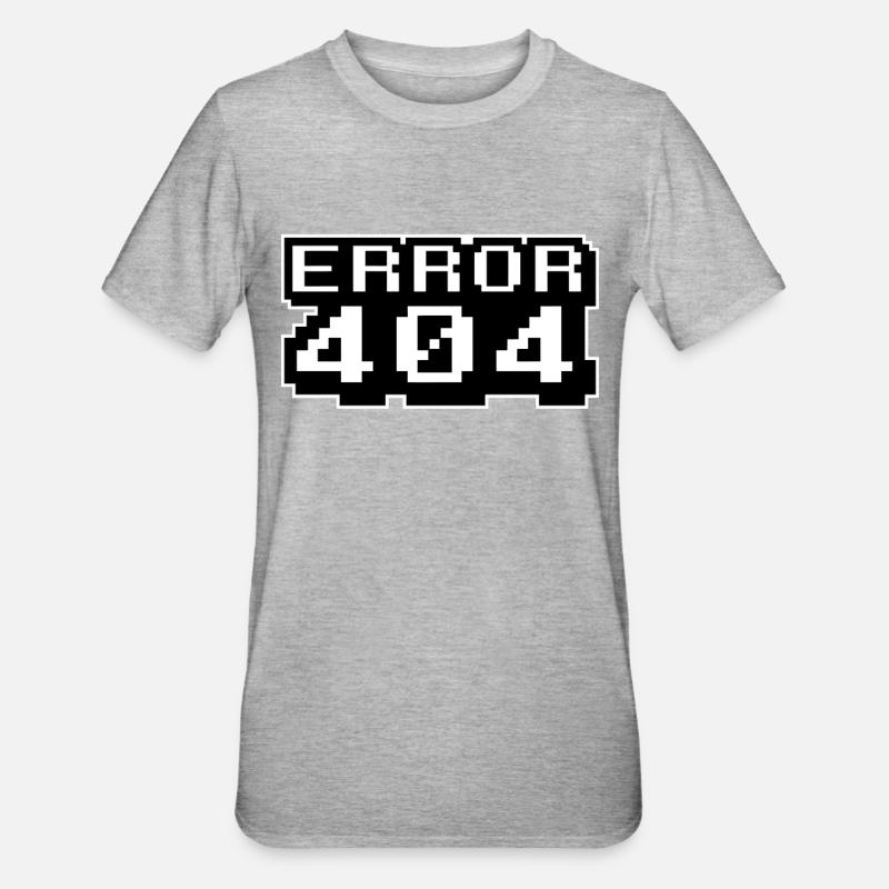 Computer programmierer Internet - Fehler 404 - Unisex Polycotton T-Shirt - Grau meliert