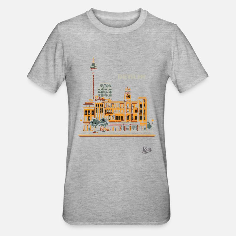Pixel Berlin - T-shirt polycoton Unisexe - gris chiné