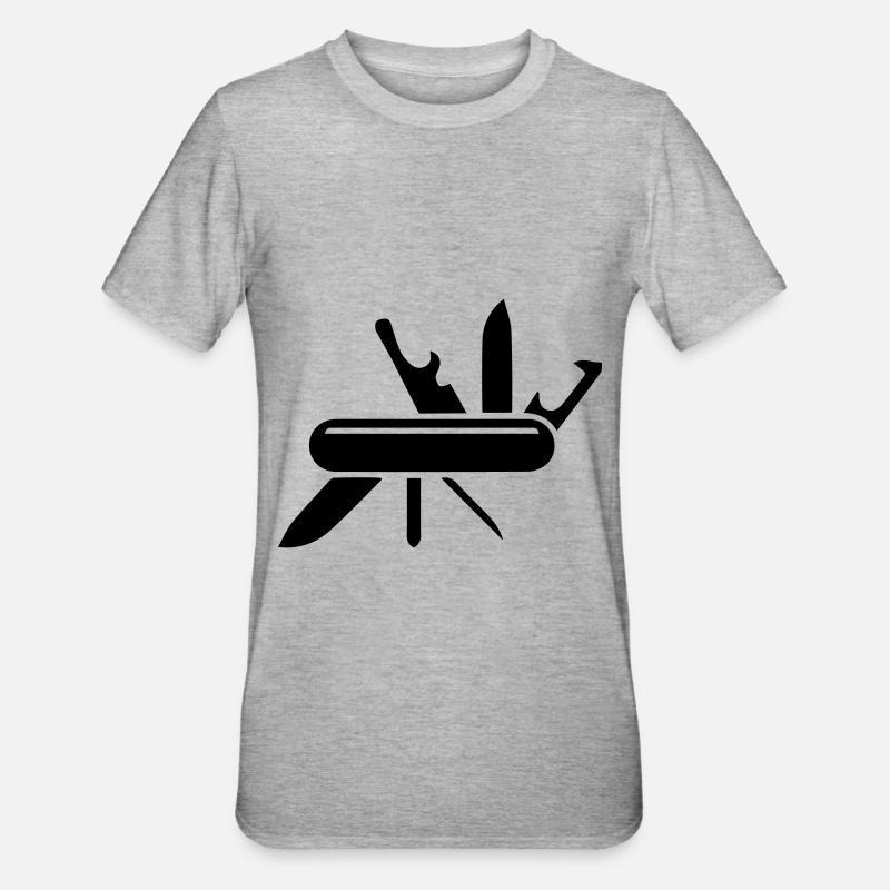 Canif - T-shirt polycoton Unisexe - gris chiné
