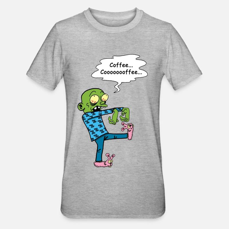 Brauchen Sie einen Kaffee - Unisex Polycotton T-Shirt - Grau meliert