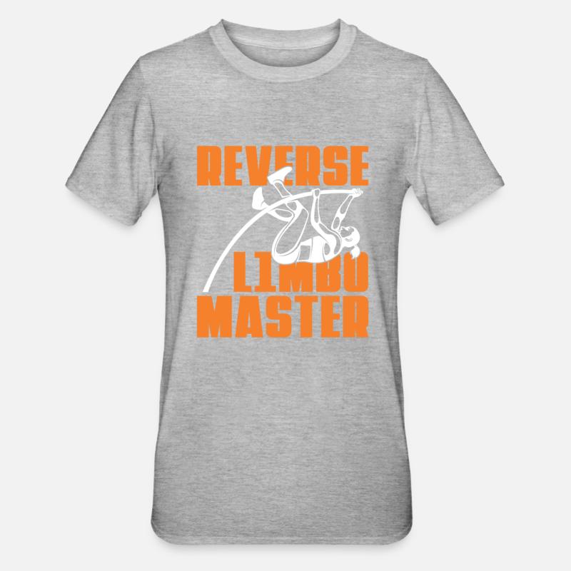Reverse Limbo Master Stabhochsprung Stabspringen - Unisex Polycotton T-Shirt - Grau meliert