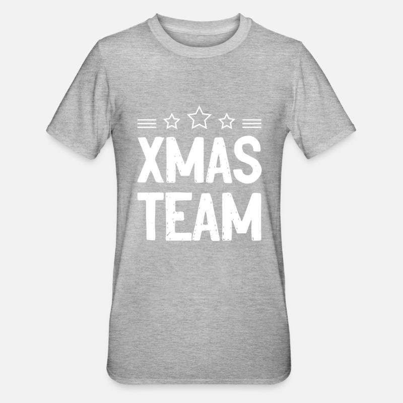 Noël de l’équipe de Noël - T-shirt polycoton Unisexe - gris chiné