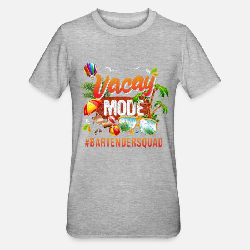 Bartender Vacation Group #Bartendersquad - Unisex Polycotton T-Shirt - heather grey