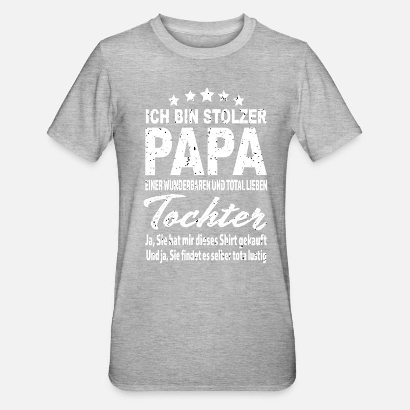 Stepdad Bonusdad Proud Stepdad - Unisex Polycotton T-Shirt - heather grey