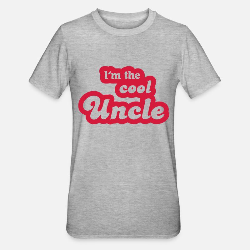 I'm the cool uncle - T-shirt polycoton Unisexe - gris chiné