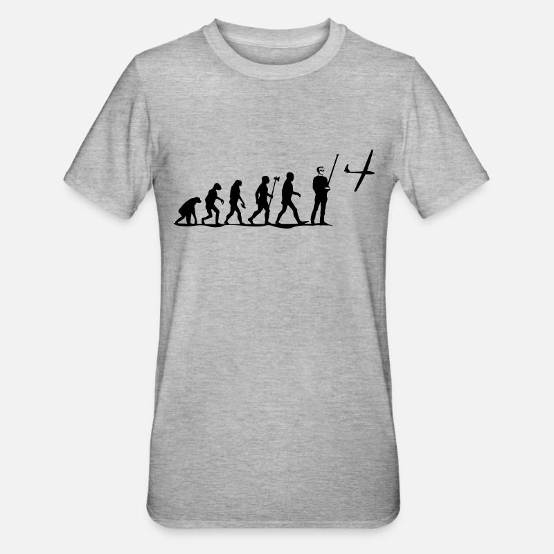 evolution rc pilot - Unisex Polycotton T-Shirt - heather grey