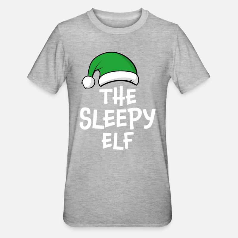 Der schläfrige Elf - Unisex Polycotton T-Shirt - Grau meliert
