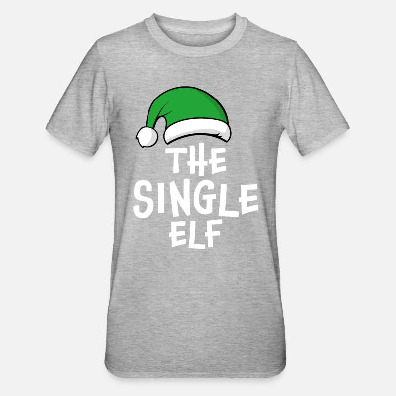 L’Elfe célibataire - T-shirt polycoton Unisexe - gris chiné