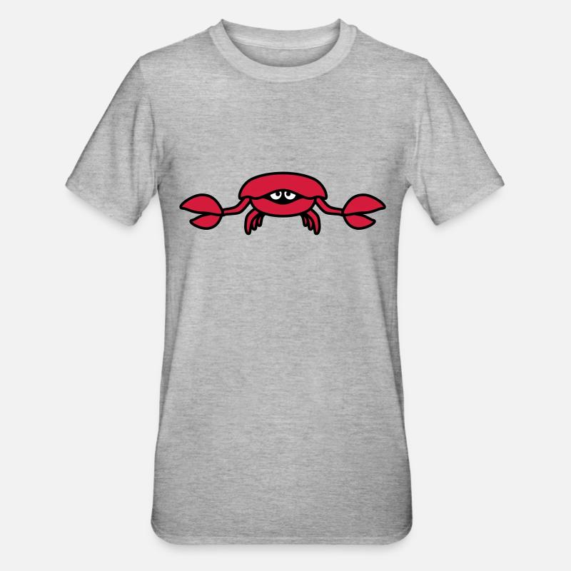 underwater_crab_3c - T-shirt polycoton Unisexe - gris chiné