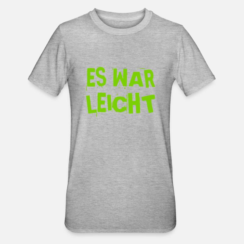 schwer sieht anders aus - Unisex Polycotton T-Shirt - Grau meliert