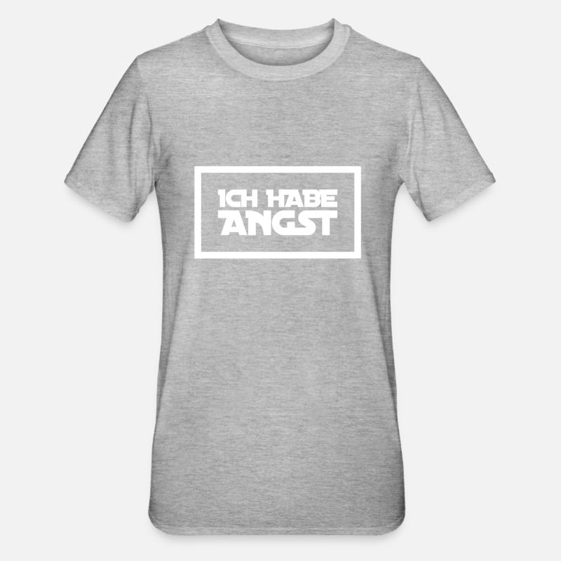 ich bin ängstlich - Unisex Polycotton T-Shirt - Grau meliert