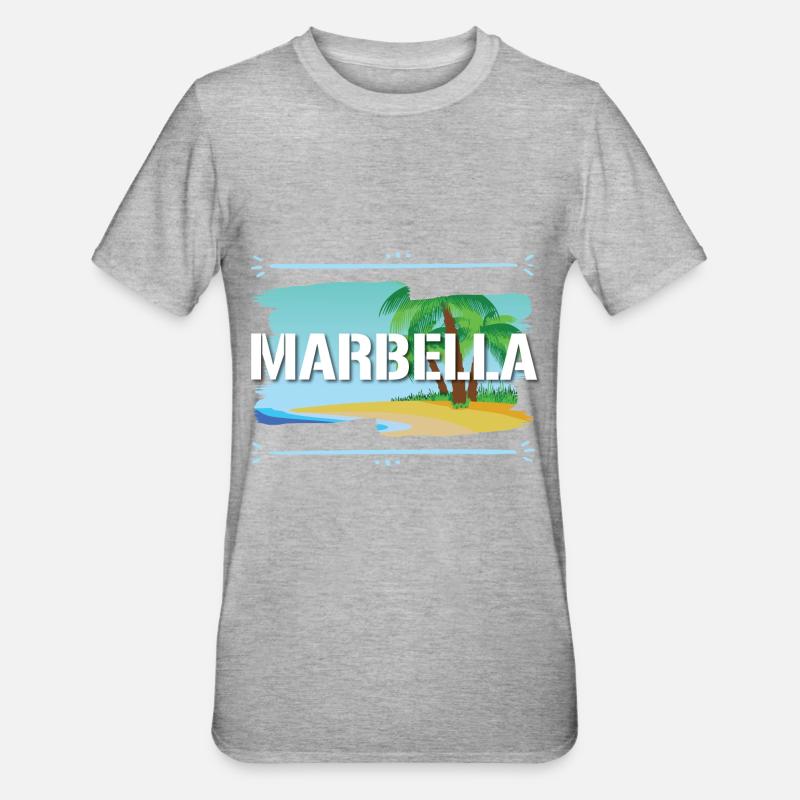Marbella - T-shirt polycoton Unisexe - gris chiné