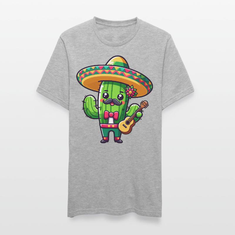 Cinco de Mayo Cactus Mariachi Guitariste T-shirt polycoton Unisexe