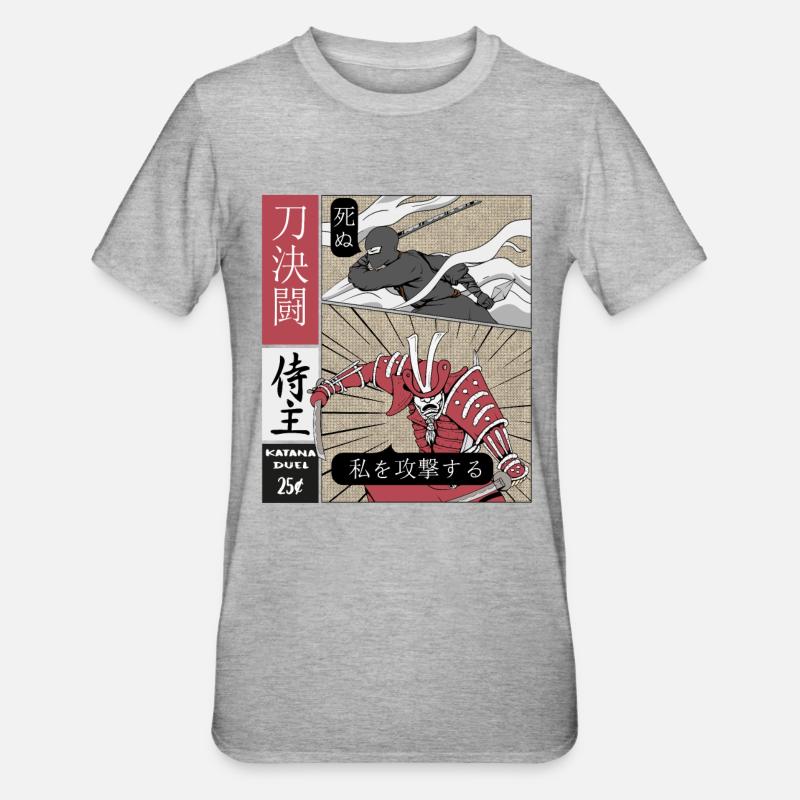 Katana Duell Ninja vs Samurai - Unisex Polycotton T-Shirt - undefined