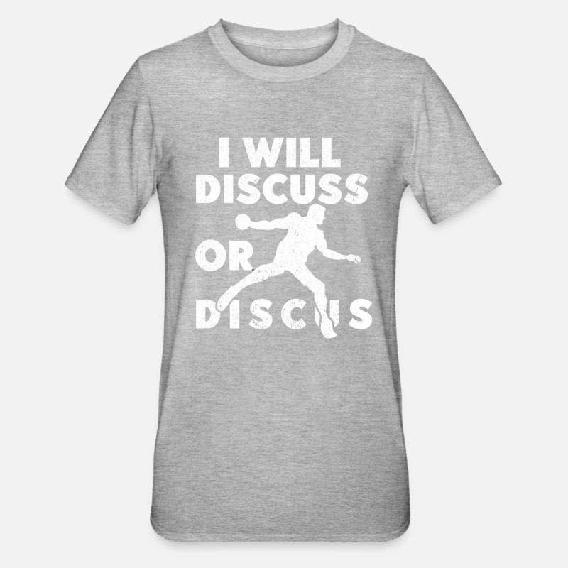 Lancer du disque Lancer du disque Athlétisme Discus - T-shirt polycoton Unisexe - gris chiné