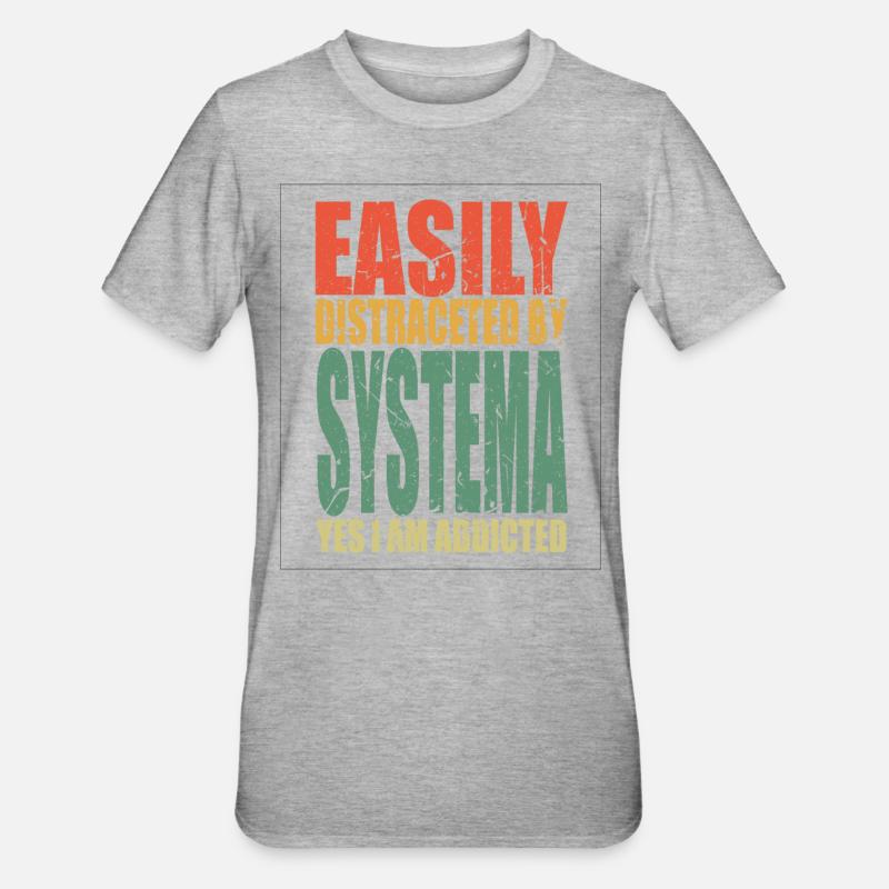 Systema disant drôle - T-shirt polycoton Unisexe - gris chiné