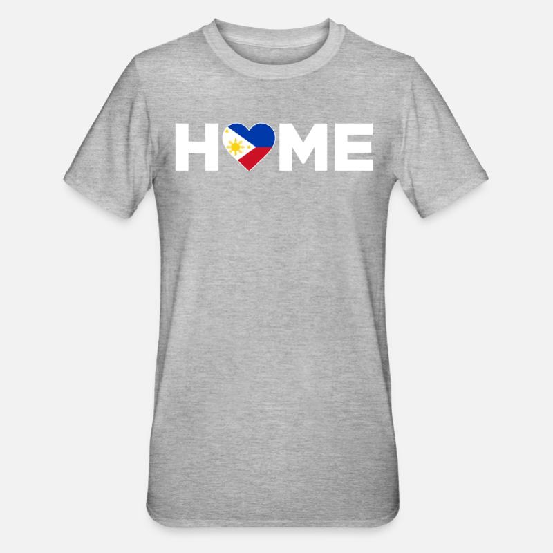 Philippines Patrie Philippines Drapeau - T-shirt polycoton Unisexe - gris chiné