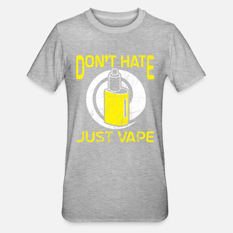 Elektro Zigarette E-Zigarette E-Shisha Vape - Unisex Polycotton T-Shirt - Grau meliert