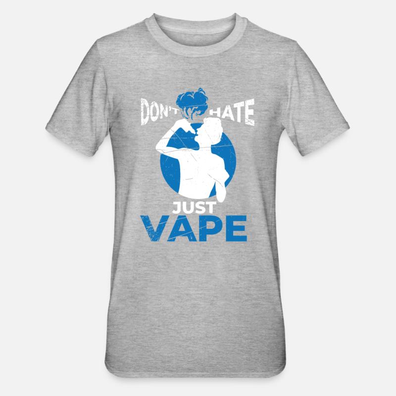 Elektro Zigarette E-Zigarette E-Shisha Vape - Unisex Polycotton T-Shirt - Grau meliert