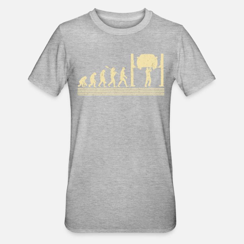 Automechanische Evolution - Unisex Polycotton T-Shirt - Grau meliert