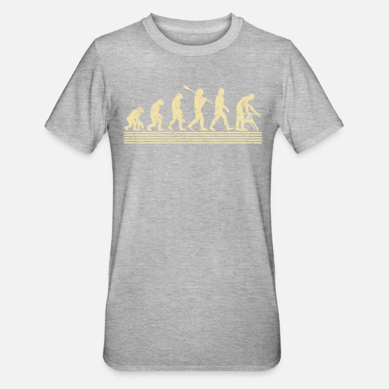 Évolution de la menuiserie - T-shirt polycoton Unisexe - gris chiné