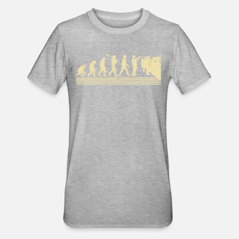 Labortechniker Evolution - Unisex Polycotton T-Shirt - Grau meliert