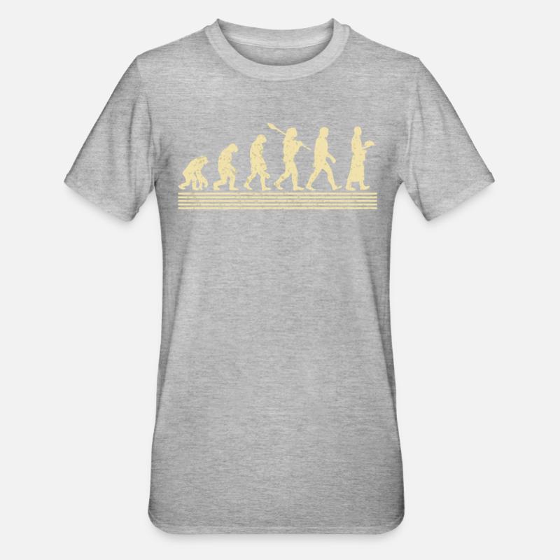 Évolution du serveur - T-shirt polycoton Unisexe - gris chiné