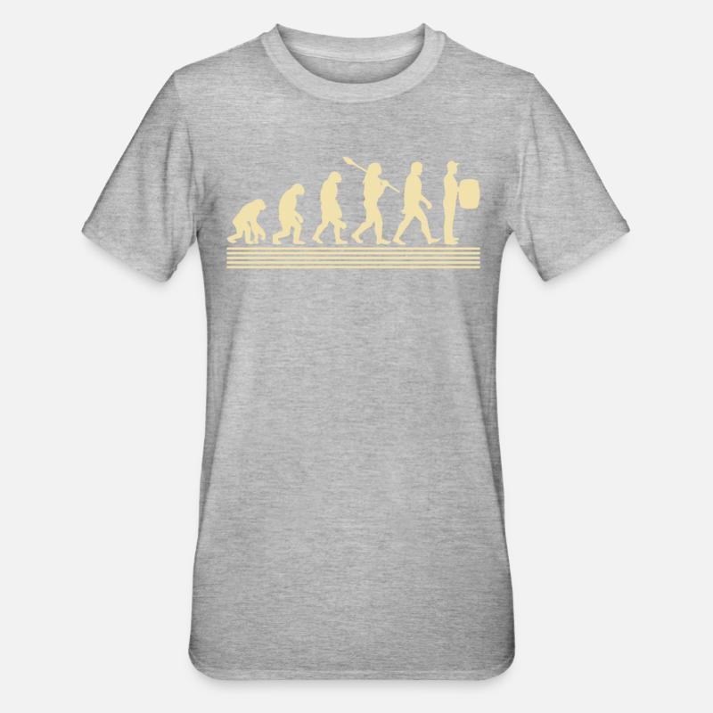 Évolution des vignerons - T-shirt polycoton Unisexe - gris chiné