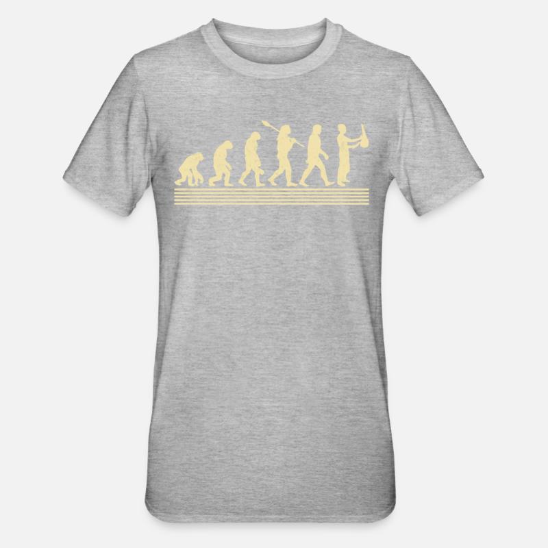 Évolution de la boucherie - T-shirt polycoton Unisexe - gris chiné