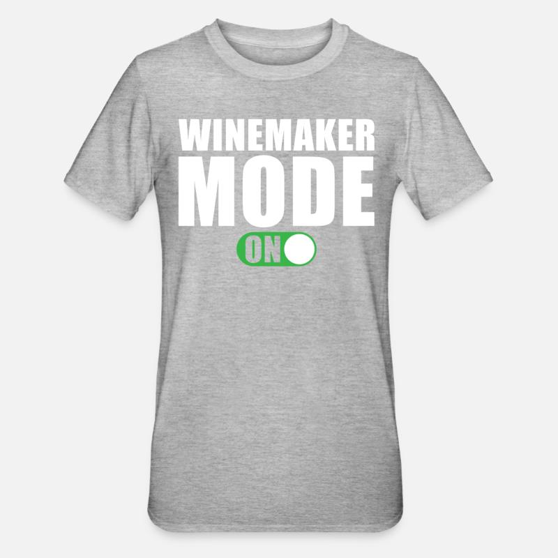 Winemaker mode On - Unisex Polycotton T-Shirt - heather grey