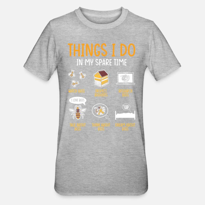 Beekeeper Gift Beekeeping Bees - Unisex Polycotton T-Shirt - heather grey